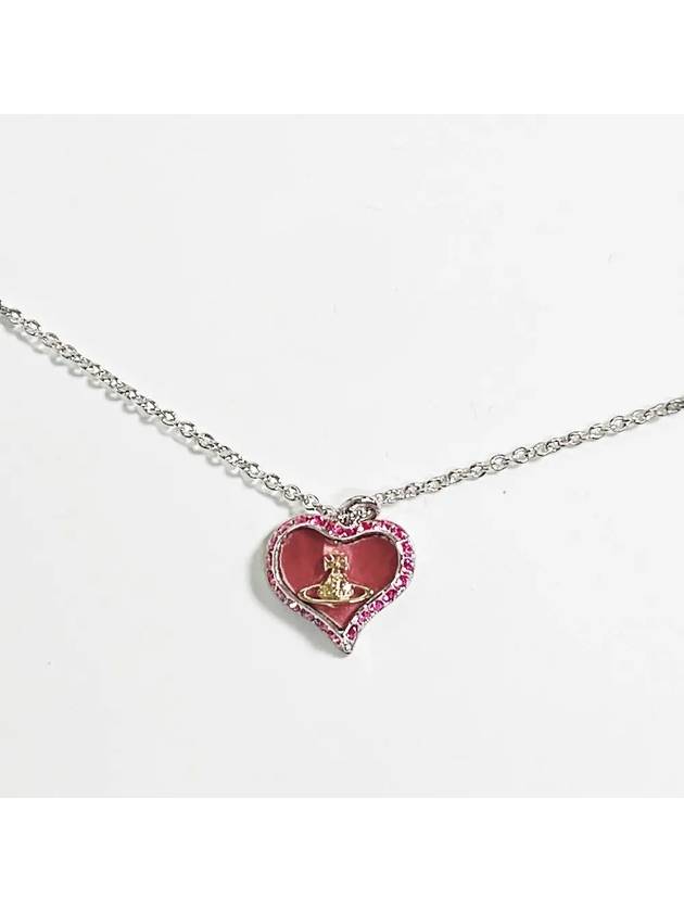 Petra Heart Logo Necklace Red - VIVIENNE WESTWOOD - BALAAN 3