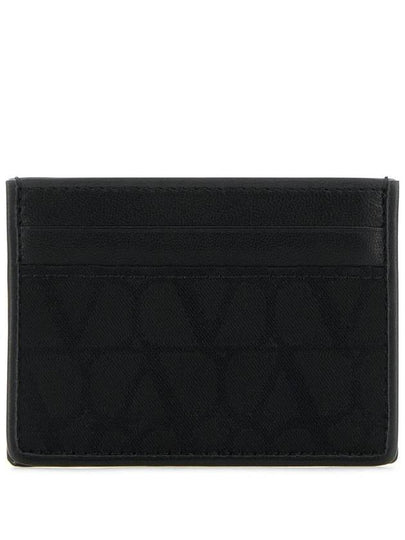 Iconograph Jacquard Card Wallet Black - VALENTINO - BALAAN 2