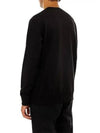 Men's Egg Waffle Crew Neck Black Sweatshirt NUW20235 009 - IH NOM UH NIT - BALAAN 3