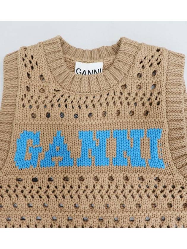 brown knit sleeveless - GANNI - BALAAN 7