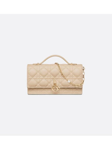 Miss Cannage Lambskin Mini Bag Powder Beige - DIOR - BALAAN 1