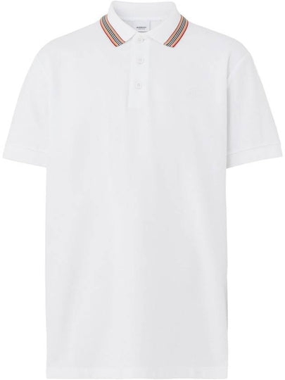 Collar Detail Polo Shirt White - BURBERRY - BALAAN 2