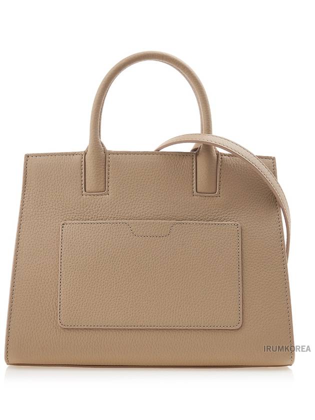 Mini Frances Leather Tote Bag Beige - BURBERRY - BALAAN 4