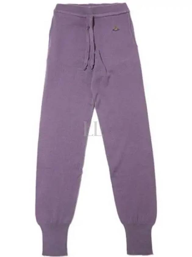 ORB Logo Drawstring Knit Leggings Lavender - VIVIENNE WESTWOOD - BALAAN 2