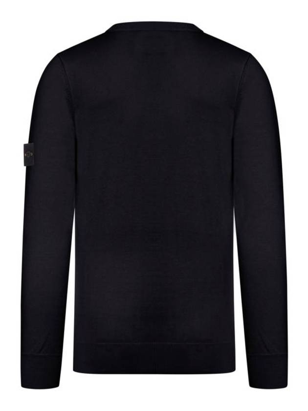 5100053 Soft Organic Cotton Small Roll Details Crewneck Sweatshirt Black - STONE ISLAND - BALAAN 3