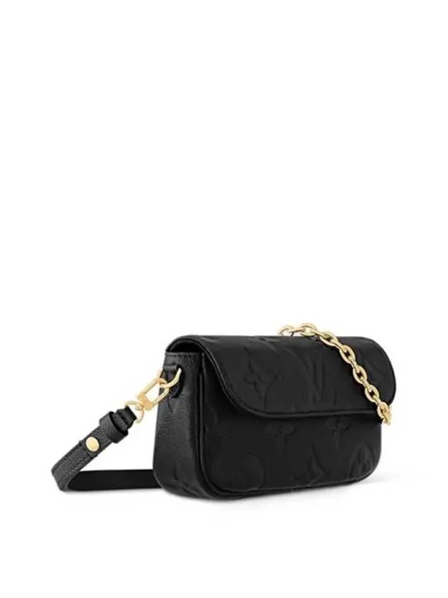 Women's Ivy Monogram Empreinte Chain Shoulder Bag Black - LOUIS VUITTON - BALAAN 3