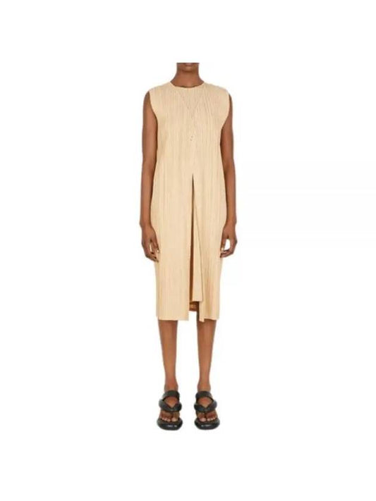 Pleats Please 23 PP26 JE242 55 Pleats Sleeveless Long Cardigan - ISSEY MIYAKE - BALAAN 2