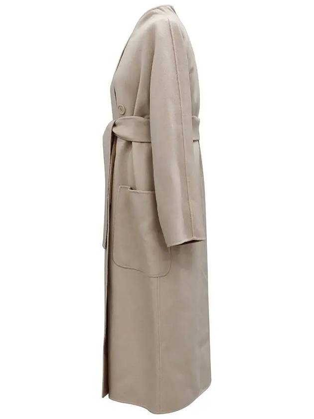 Pasec Double Breasted Wool Cashmere Coat Powder - MAX MARA - BALAAN 3