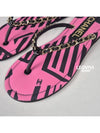 Coco Beach CC Logo Chain Star Print Flip Flops Slippers Sandals Pink 37 38 G39886 - CHANEL - BALAAN 9