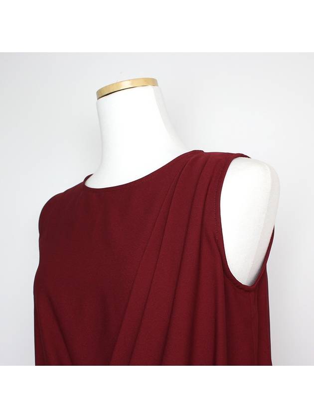 Burgundy draped tank top 55 66 - THEORY - BALAAN 4