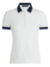 Women's Contrast Silky Tech Nylon Polo Shirt Snow - G/FORE - BALAAN 2