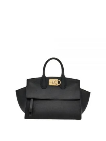 Studio Soft Top Handle Tote Bag Black - SALVATORE FERRAGAMO - BALAAN 2