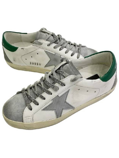 Superstar Green Heel Tab Leather Sneakers White - GOLDEN GOOSE - BALAAN 2