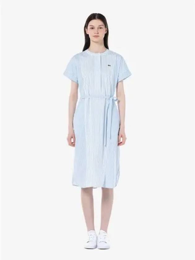 Women s round neck short sleeve shirt dress one piece EF119E 54G IY3 domestic product GQ2N24022818122 - LACOSTE - BALAAN 1