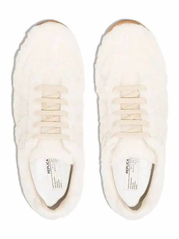 Replica Shearling Low Top Sneakers Ivory - MAISON MARGIELA - BALAAN.