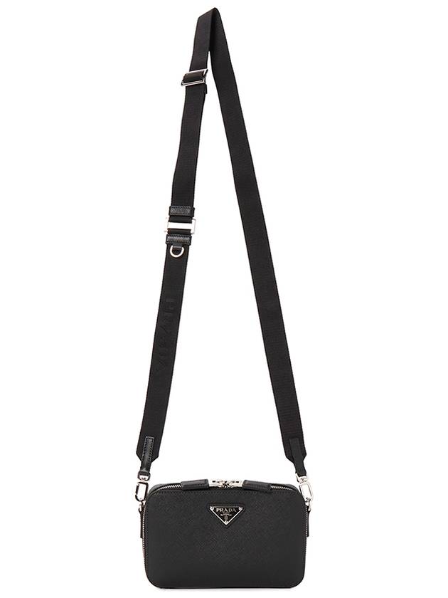 Brique Saffiano Leather Cross Bag Black - PRADA - BALAAN 7