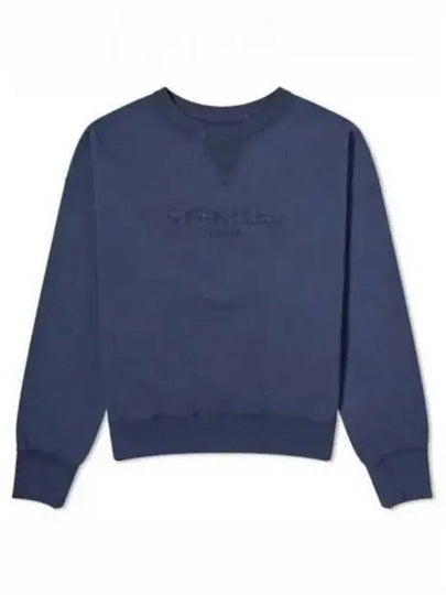 Reverse Logo Crew Neck Cotton Sweatshirt Blue - MAISON MARGIELA - BALAAN 2