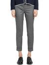 Cropped Tailored Twill Wool Skinny Straight Pants Grey - THOM BROWNE - BALAAN 3