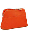 Bolide Fabric Small Pouch Bag Orange Feu - HERMES - BALAAN 1