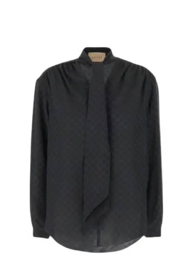 GG Silk Blouse Black - GUCCI - BALAAN 2