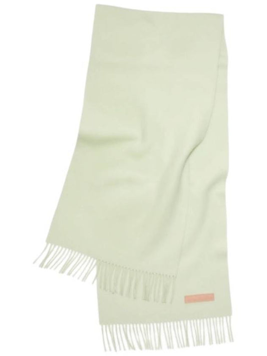 Wool Fringe Muffler Pale Green - ACNE STUDIOS - BALAAN 1