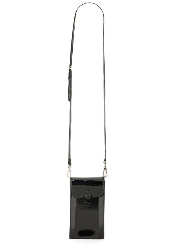 Enamel Phone Cross Bag Black - VIVIENNE WESTWOOD - BALAAN 2