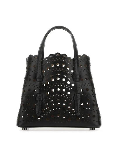 Mina 16 Vienne Wave Lux Calfskin Tote Bag Black - ALAIA - BALAAN 2