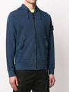 Wappen Patch Cotton Hooded Zip Up Marine Blue - STONE ISLAND - BALAAN 4