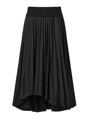 Women s Unbalanced Volume Pleated A Line Skirt Black - MONPLISSE - BALAAN 1