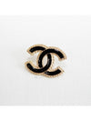 stud earrings metal gold black - CHANEL - BALAAN 7