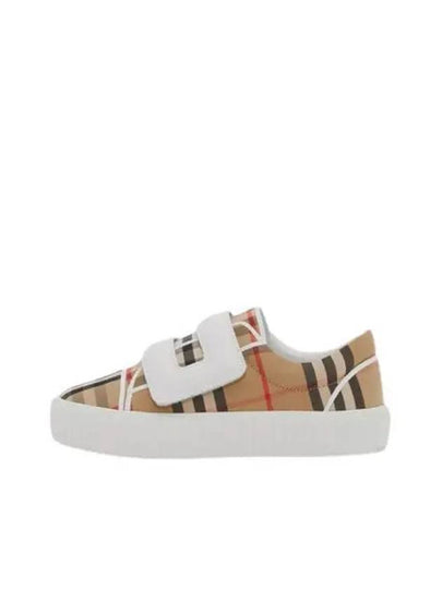 Kids Vintage Check Velcro Sneakers Beige - BURBERRY - BALAAN 2