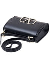 V Logo Type Small Leather Shoulder Bag Black - VALENTINO - BALAAN 5