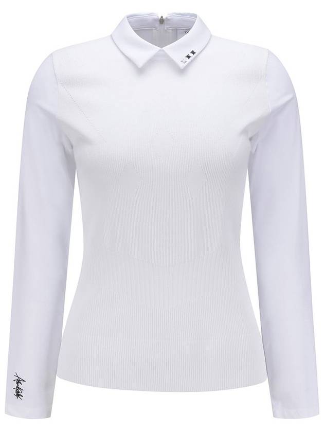 Official WOMEN SP HYBRID LONG T SHIRT WH - ANEWGOLF - BALAAN 1