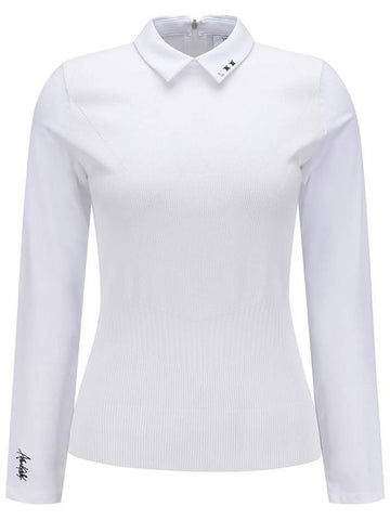 Official WOMEN SP HYBRID LONG T SHIRT WH - ANEWGOLF - BALAAN 1