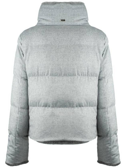 Herno Light Gray Silk And Cashmere Short Down Jacket - HERNO - BALAAN 2