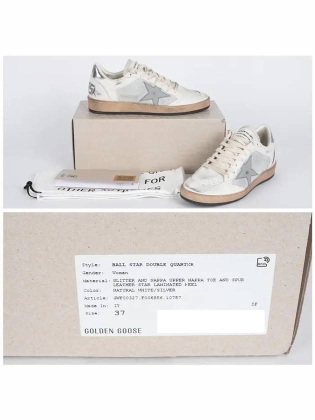 Ball Star Low Top Sneakers White Silver - GOLDEN GOOSE - BALAAN 7