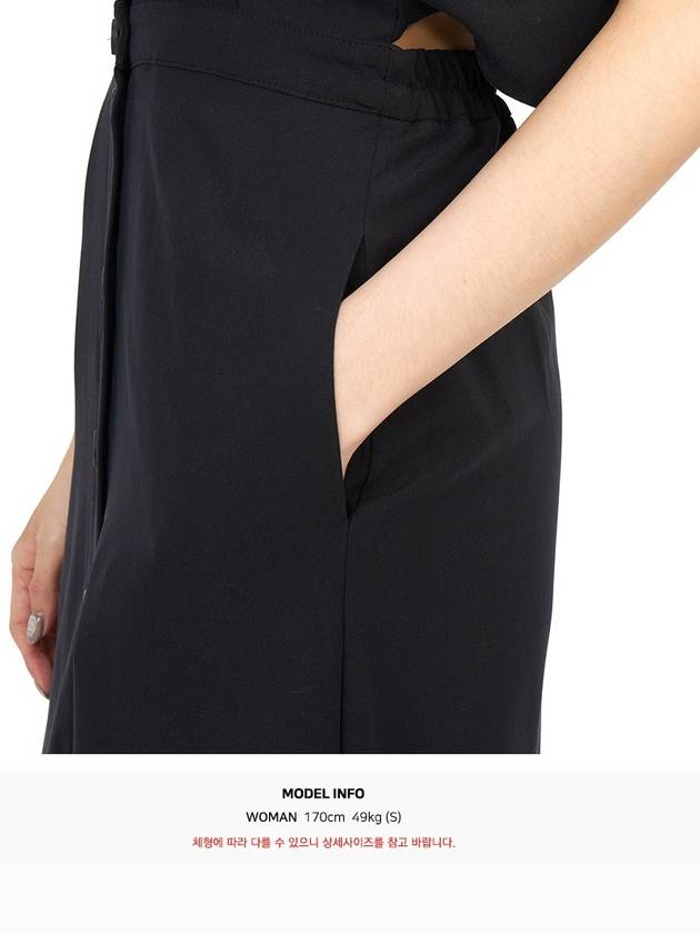 Women's Short Sleeve Long Dress Black - VANESSA BRUNO - BALAAN 7