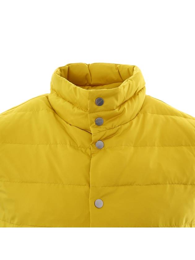 23S S UW1442 YELLOW Twill Quilted Yellow Padded Vest - KITON - BALAAN 3