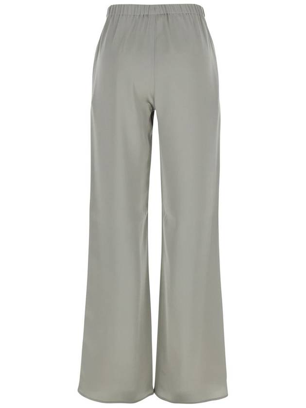 'Rapolano' Creen Pants With Elastic Waist And Wide Leg In Silk Blend Woman - ANTONELLI - BALAAN 2