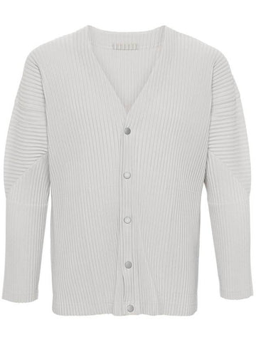 Pleats Cardigan Light Grey - ISSEY MIYAKE - BALAAN 1