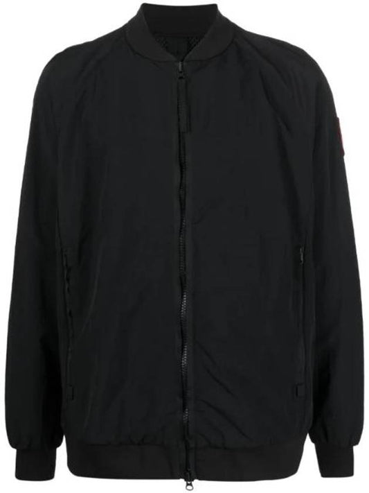 Logo patch zip up jacket black - CANADA GOOSE - BALAAN 1