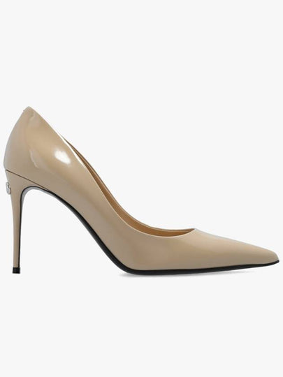 Women's Polished Calfskin Pumps Heel Beige - DOLCE&GABBANA - BALAAN 2