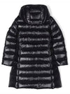 Moncler Junior 12 MOKA Hooded Down Coat Black - MONCLER - BALAAN 2