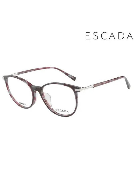 Glasses Frame VES A85F 0GG3 Round Titanium Men Women - ESCADA - BALAAN 2