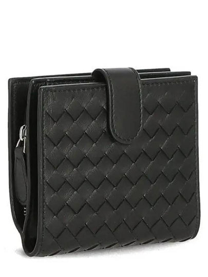 Intrecciato Zipper Half Wallet Black - BOTTEGA VENETA - BALAAN 2