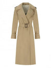 Giostra Virgin Wool Trench Coat Beige - MAX MARA - BALAAN 2