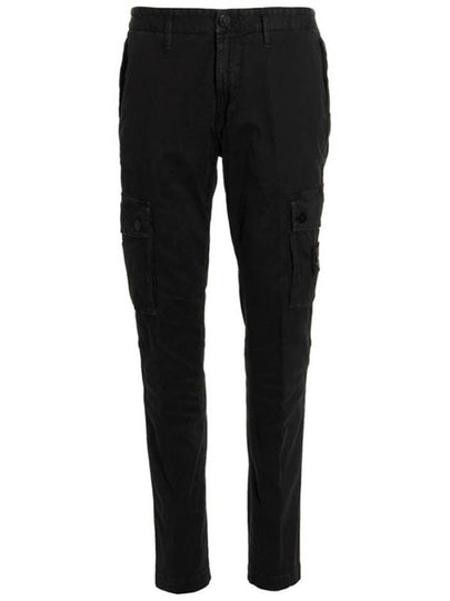 Wappen Patch Slim Fit Straight Pants Black - STONE ISLAND - BALAAN 2