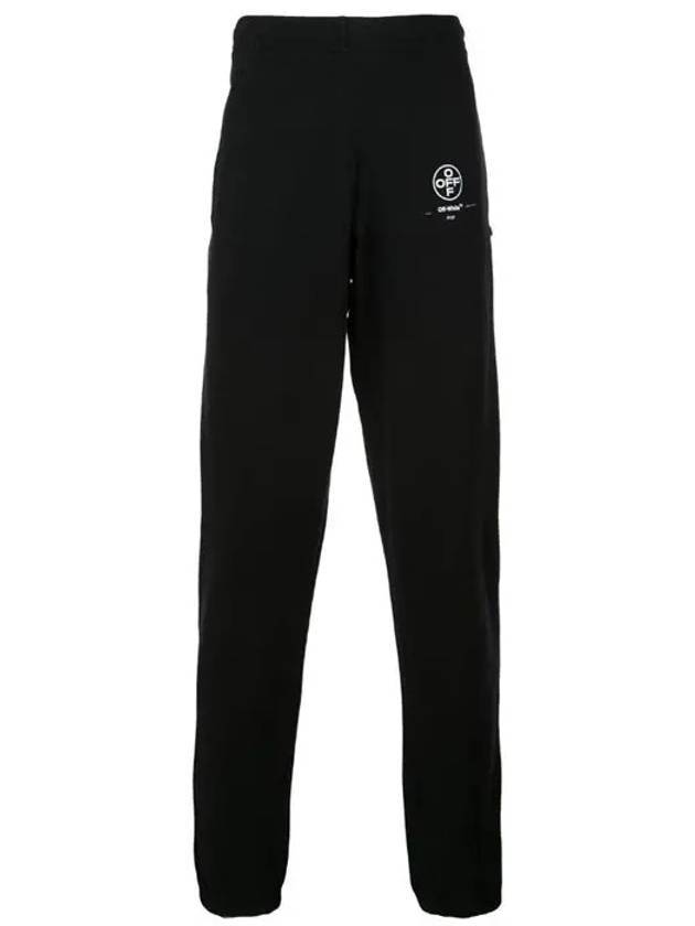 Diag Bag Logo Jogger Track Pants Black - OFF WHITE - BALAAN.