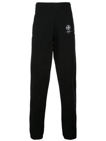 Diag Bag Logo Jogger Track Pants Black - OFF WHITE - BALAAN 1