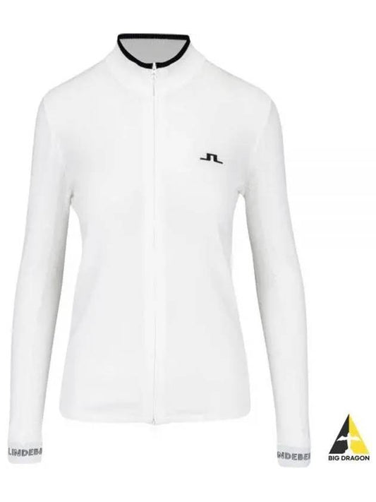 Almaida Full Zip Knit Top White - J.LINDEBERG - BALAAN 2